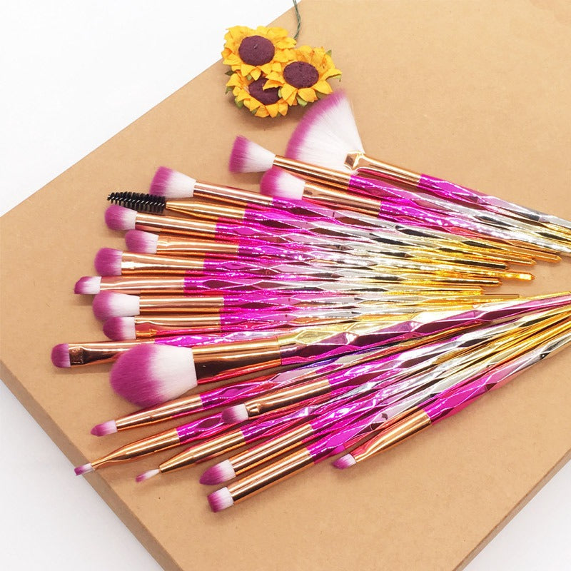 20 Piece Diamond Handle Eyeshadow Makeup Brush Multifunctional Tool Set