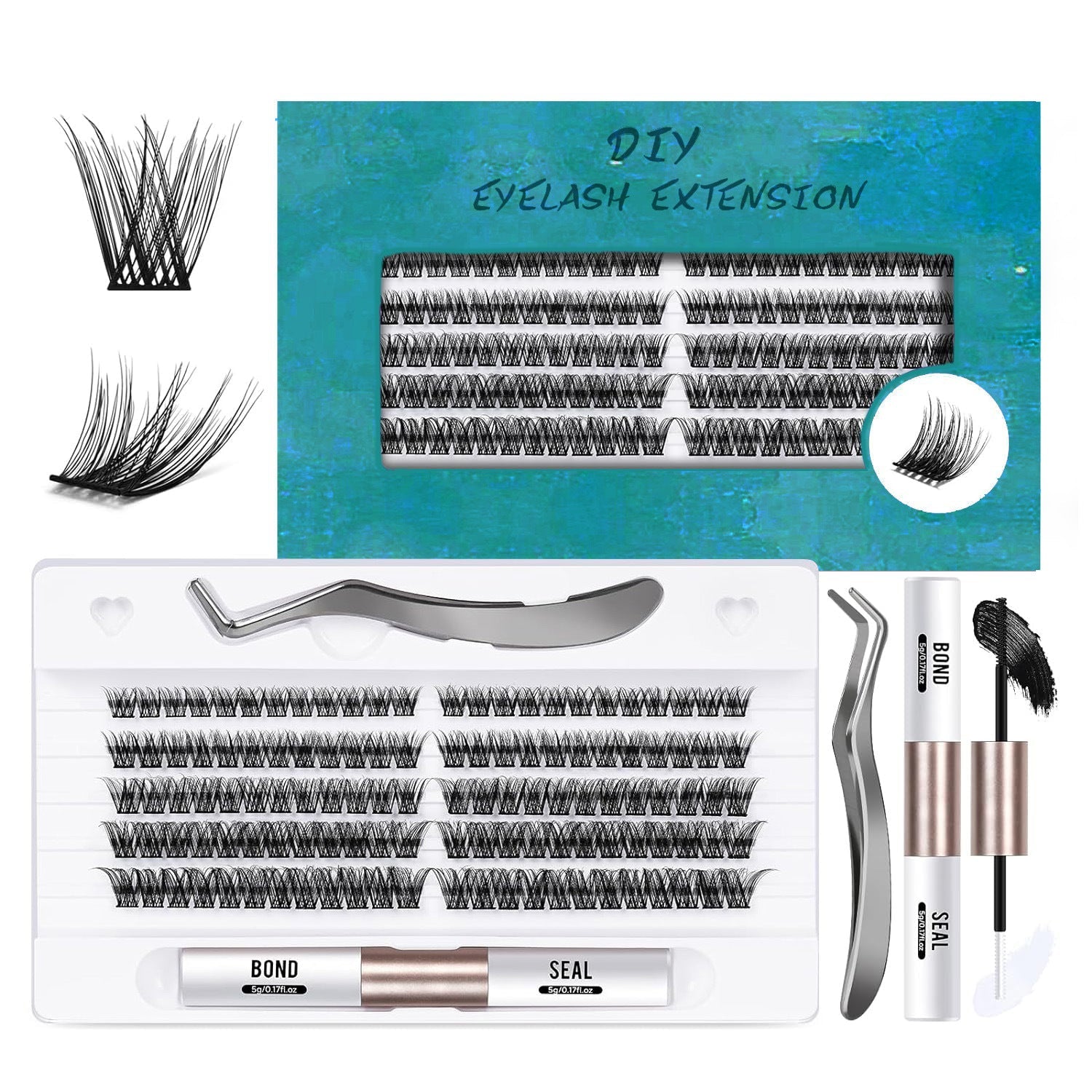 Natural Look 120 Cluster False Eyelash DIY Extension Kit