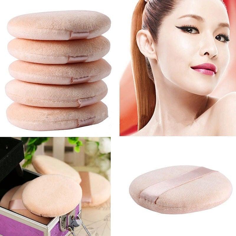 10pcs Round Cosmetic Puff Soft Makeup Sponge for Liquid Foundation
