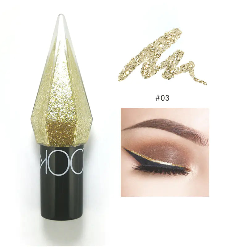Metallic Shiny Liquid Eyeliner with Glitter Sequins