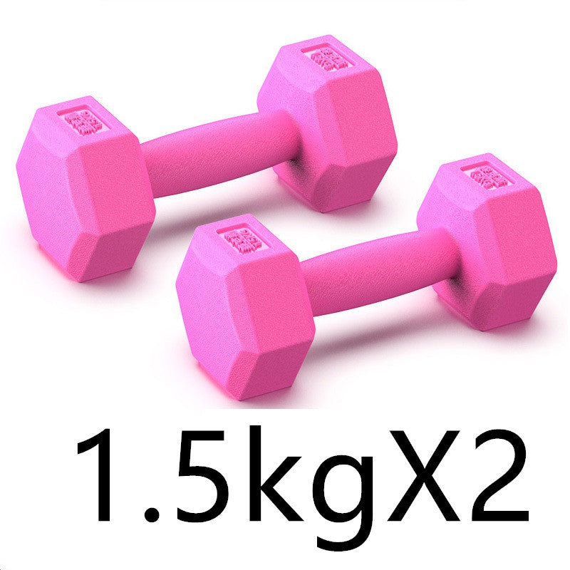 Rubberized Dumbbells Set Durable Home Fitness Arm Muscle Training Weights