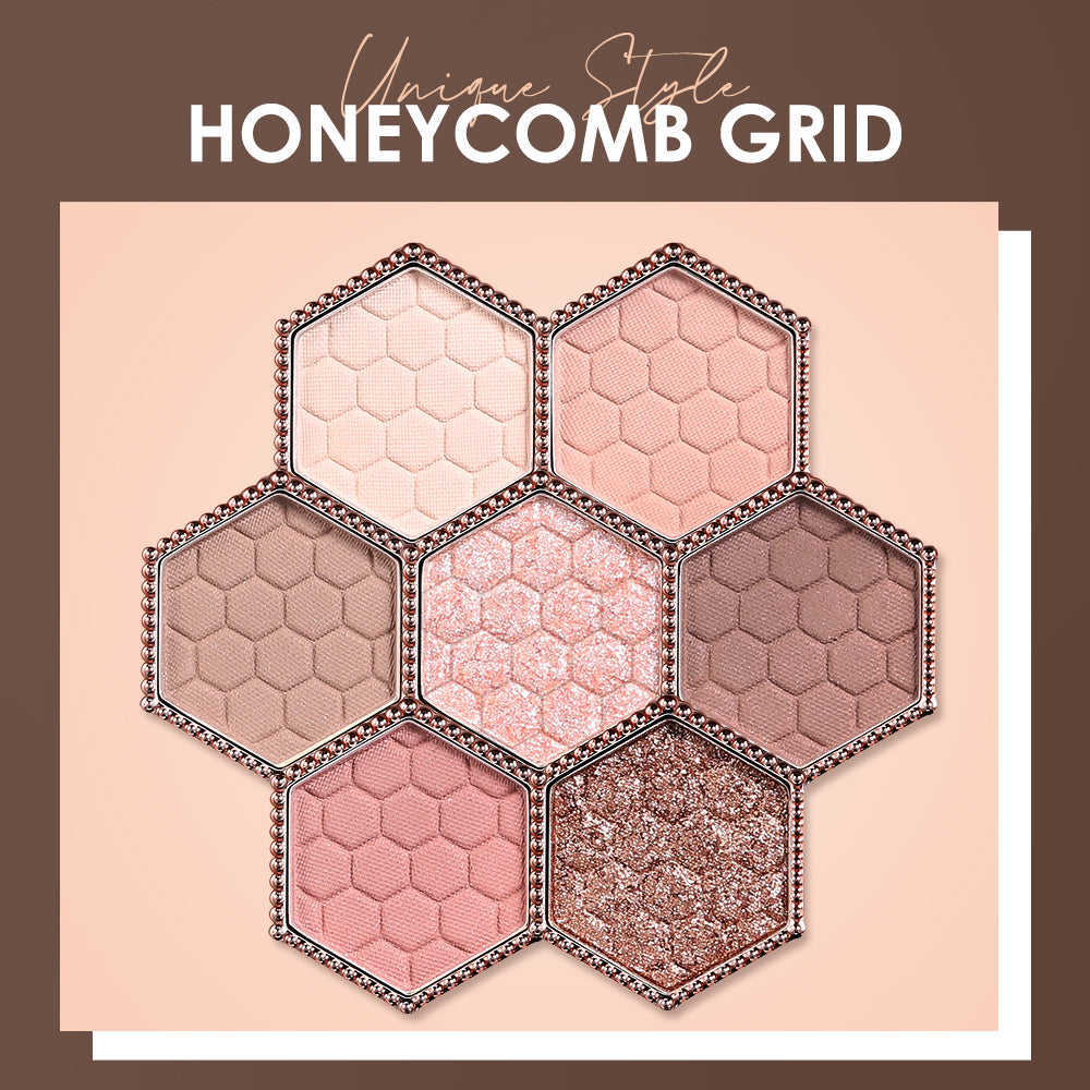 Honeycomb Hexagonal Diamond Eyeshadow Palette Natural Highlight 12 Colors