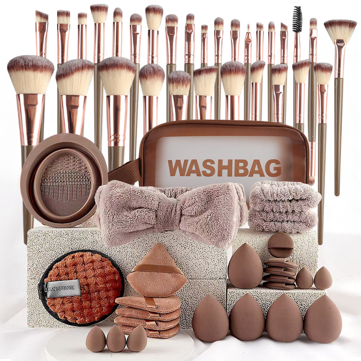 20-40 Beauty Tools Makeup Set Face Wash Complete Kit