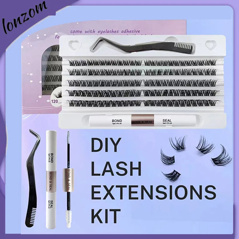 Natural Look 120 Cluster False Eyelash DIY Extension Kit