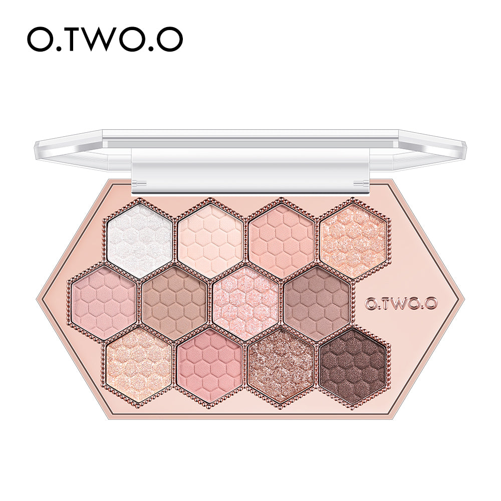 Honeycomb Hexagonal Diamond Eyeshadow Palette Natural Highlight 12 Colors