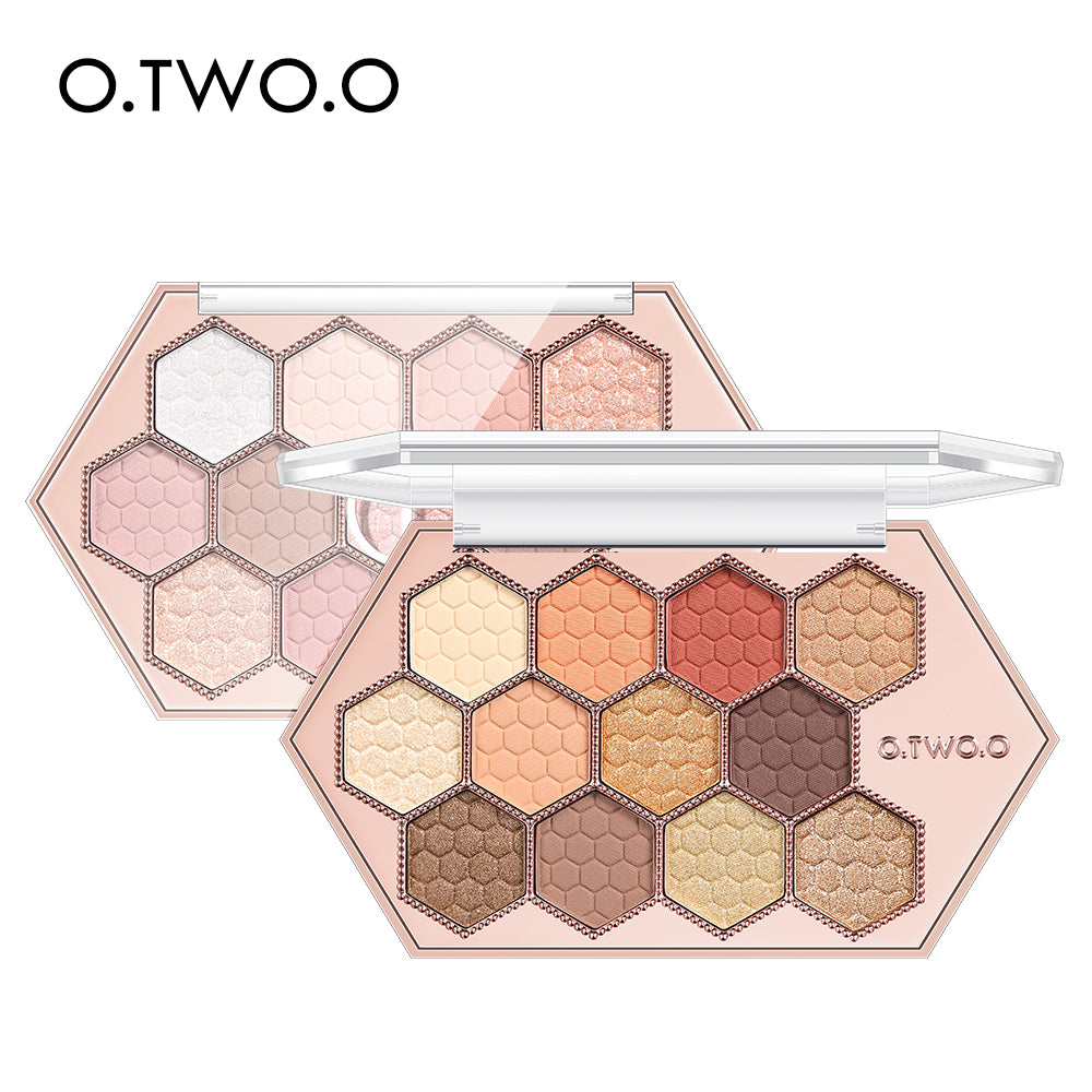 Honeycomb Hexagonal Diamond Eyeshadow Palette Natural Highlight 12 Colors