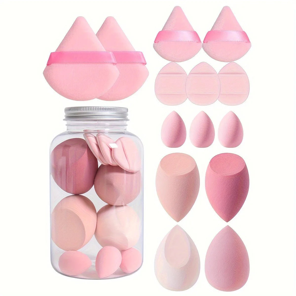 14 Pcs Makeup Sponge Set Triangle Blender Powder Puff