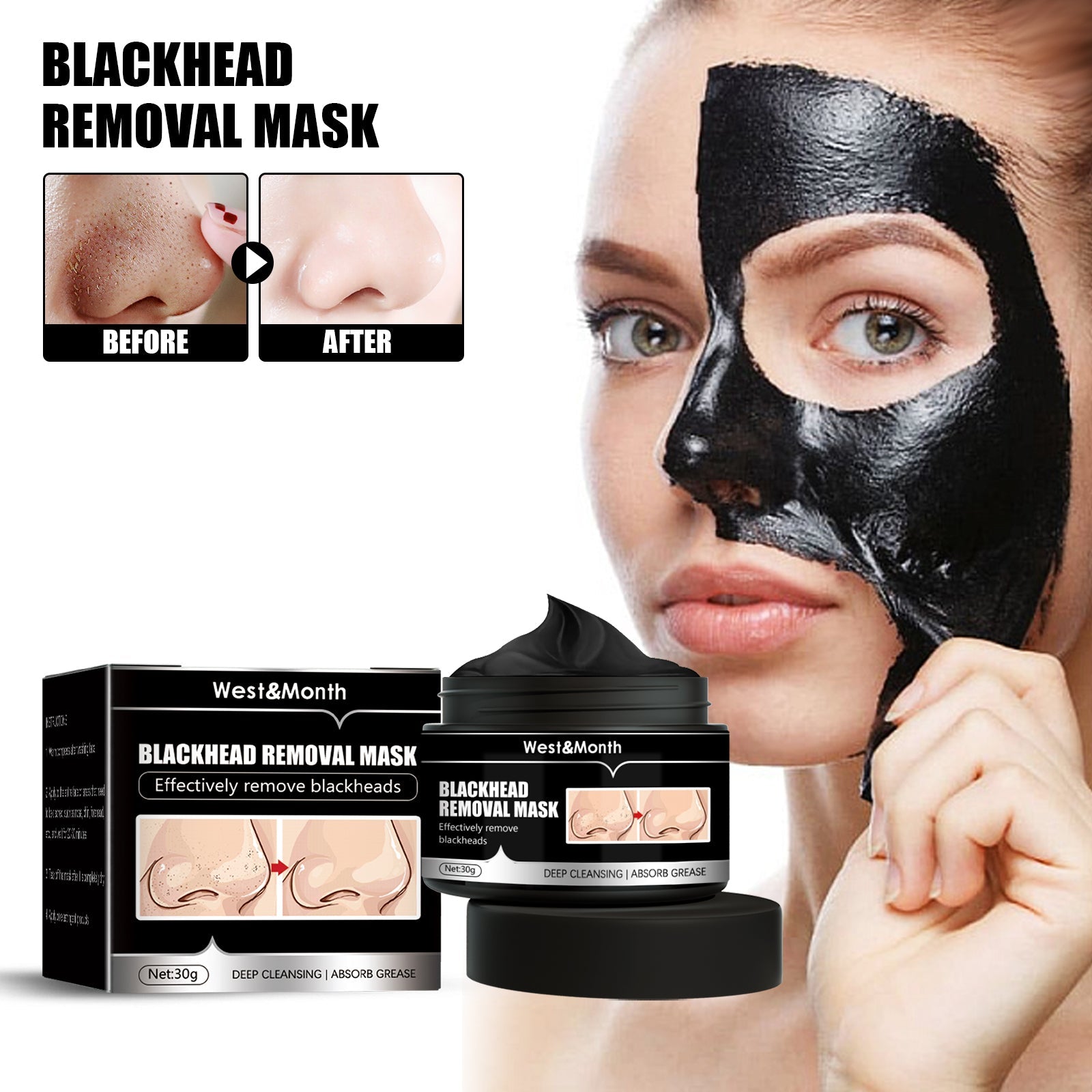 Blackhead Removal Peel Off Mask Activated Carbon Cleansing Face