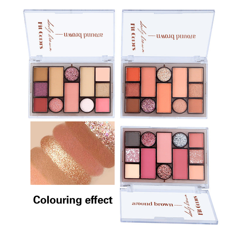 Fit Colors 12 Color Makeup Palette Matte Pearlescent Blush Eyeshadow