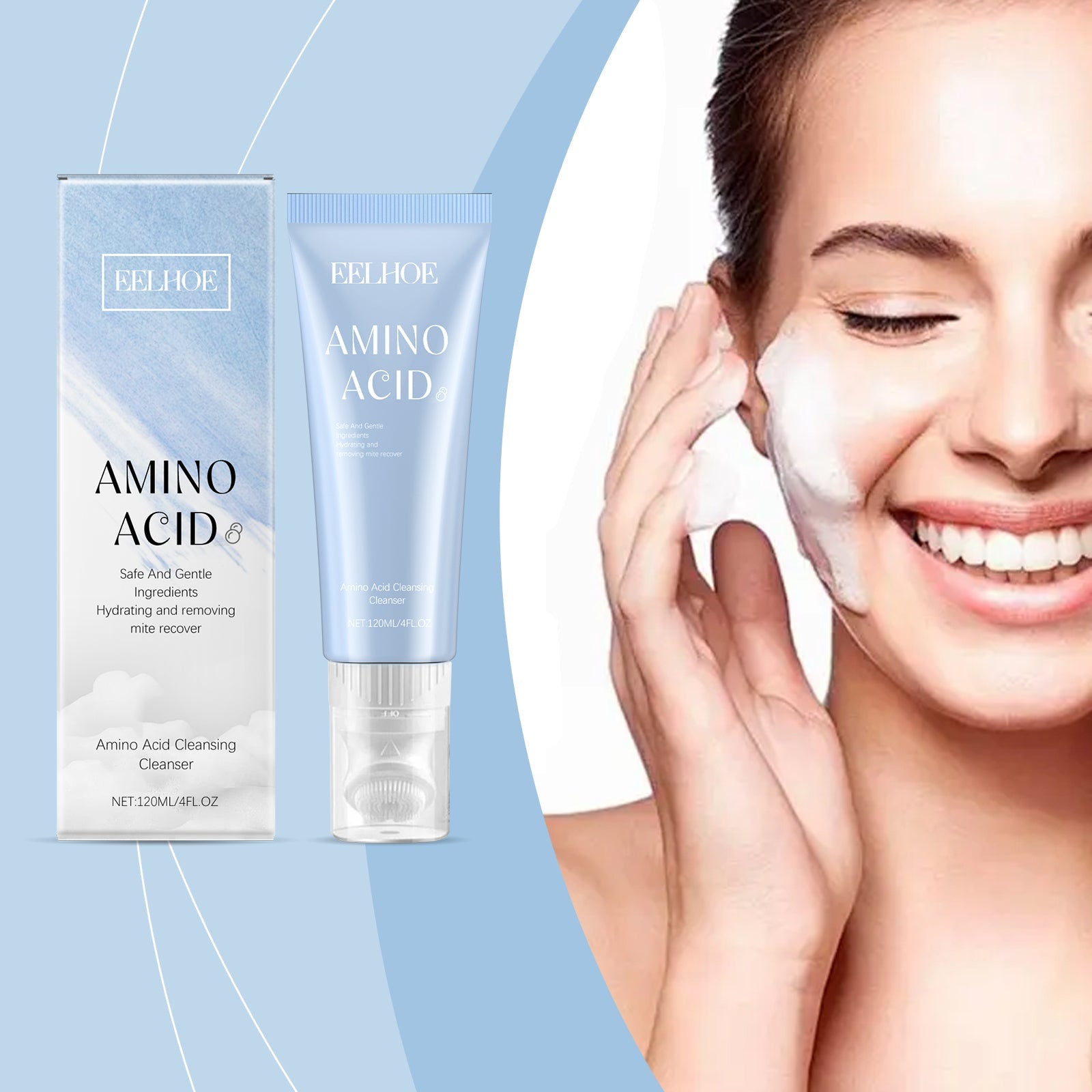 Amino Acid Cleanser Gentle Refreshing Moisturizing Non Greasy Face