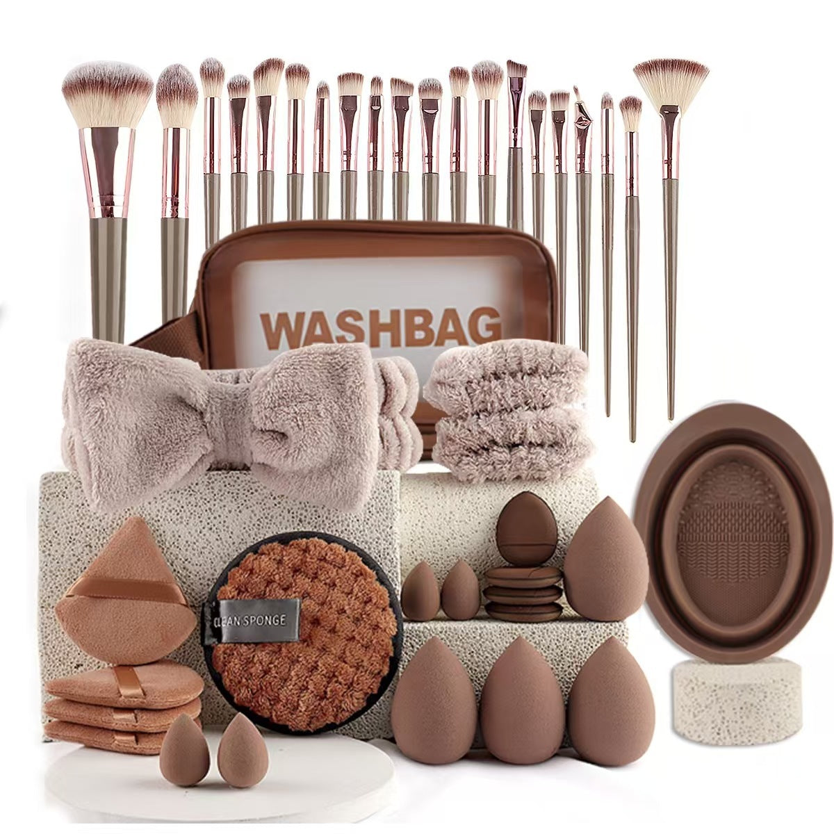 20-40 Beauty Tools Makeup Set Face Wash Complete Kit