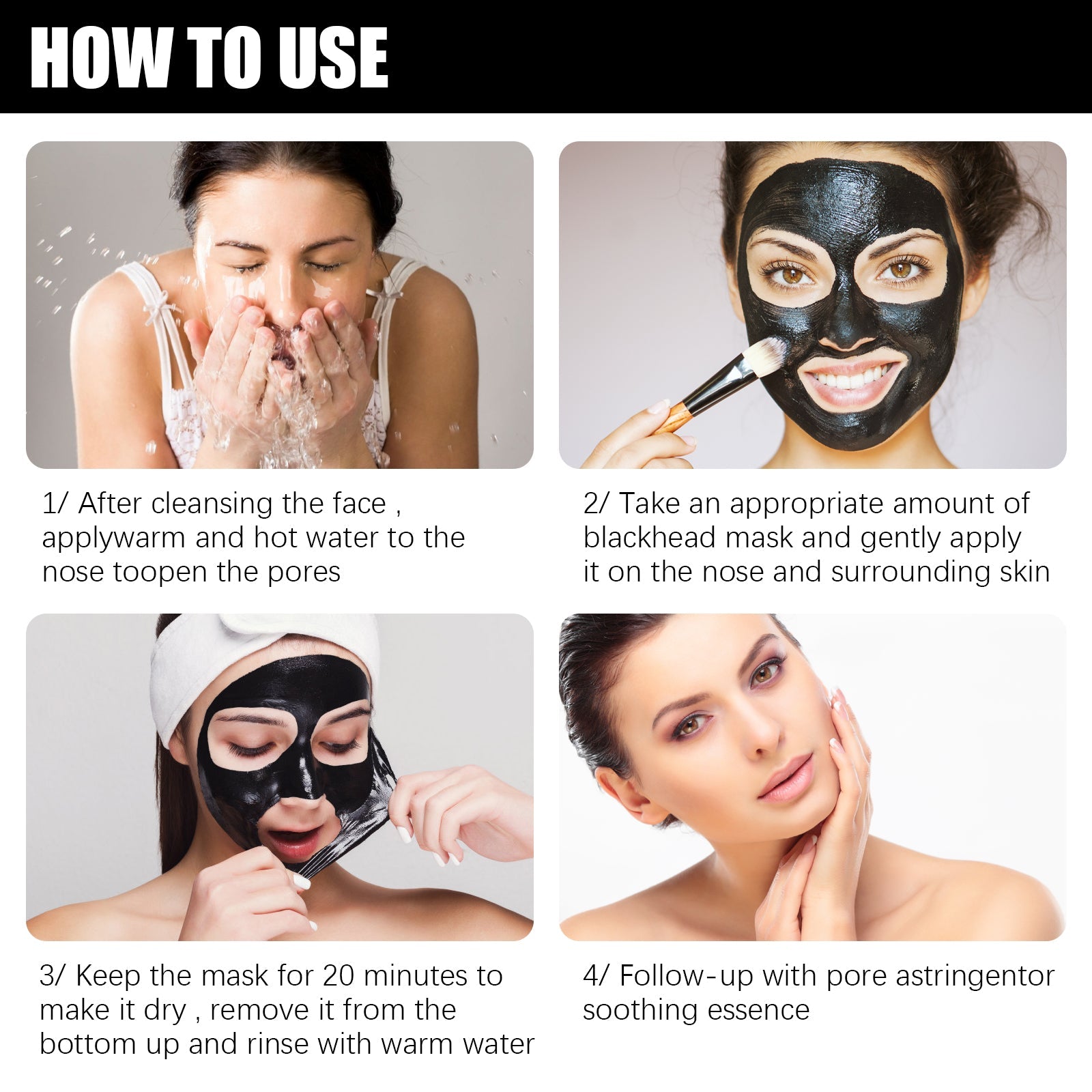 Blackhead Removal Peel Off Mask Activated Carbon Cleansing Face