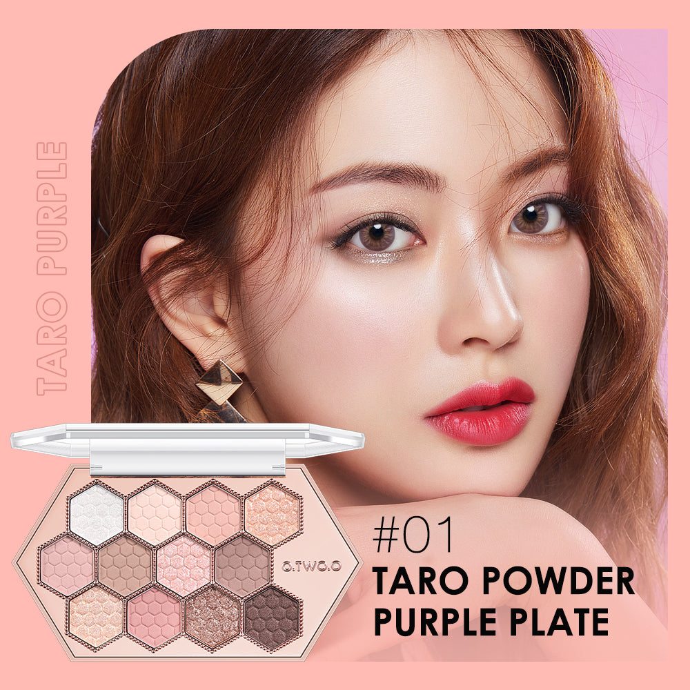 Honeycomb Hexagonal Diamond Eyeshadow Palette Natural Highlight 12 Colors