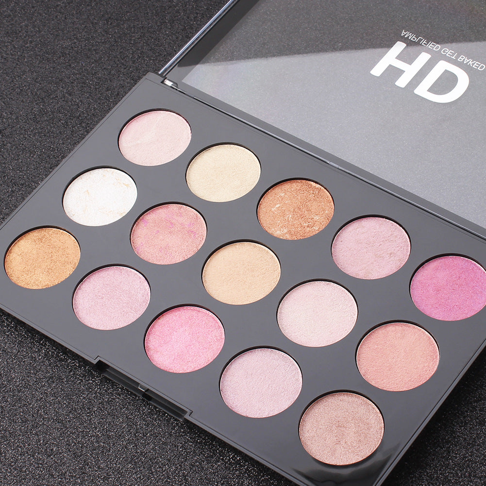 Romantic Beauty 15 Color Highlighter Pearl Eyeshadow Makeup Palette