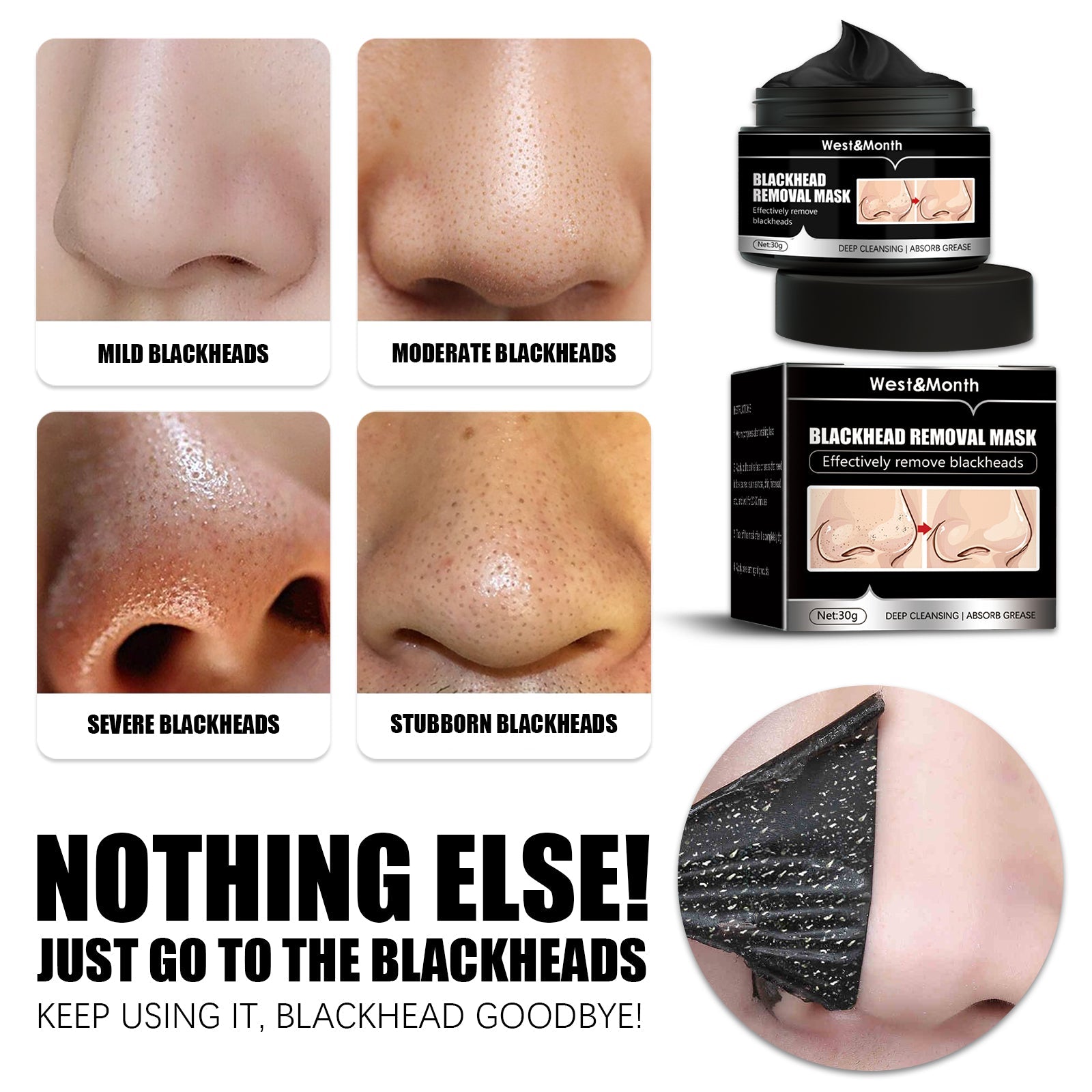 Blackhead Removal Peel Off Mask Activated Carbon Cleansing Face