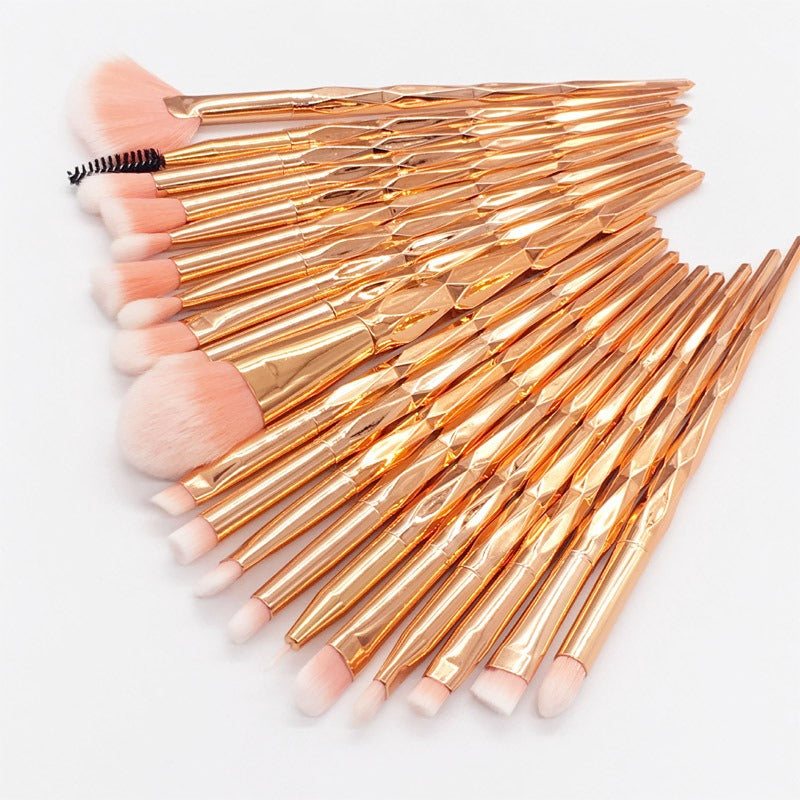 20 Piece Diamond Handle Eyeshadow Makeup Brush Multifunctional Tool Set