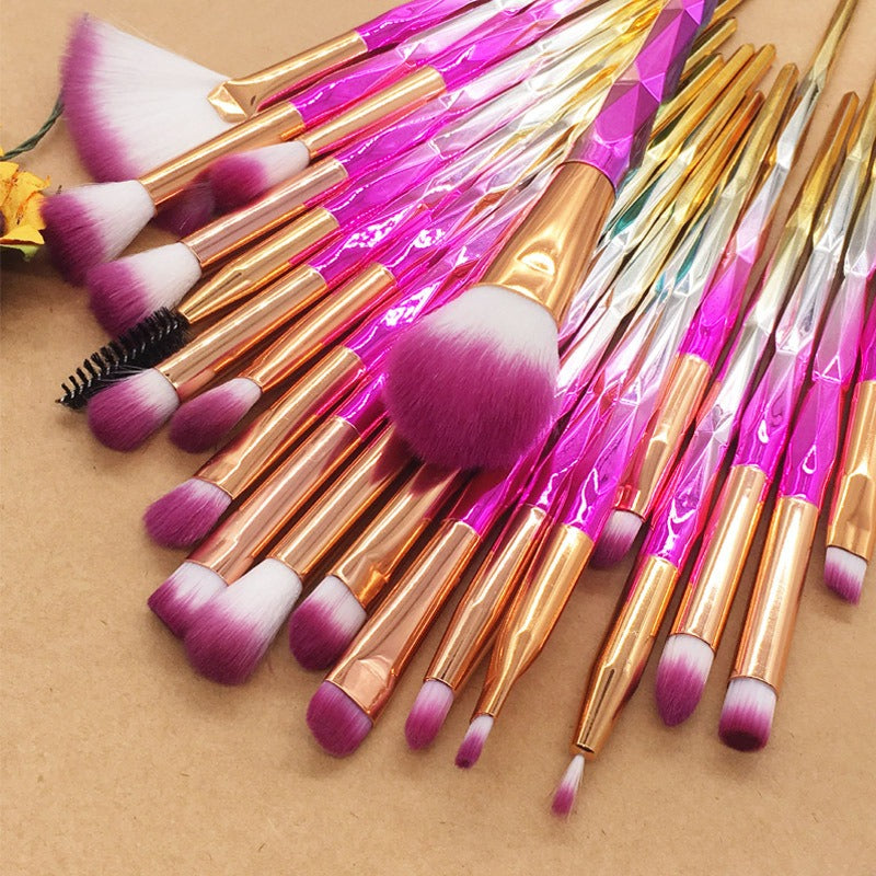 20 Piece Diamond Handle Eyeshadow Makeup Brush Multifunctional Tool Set