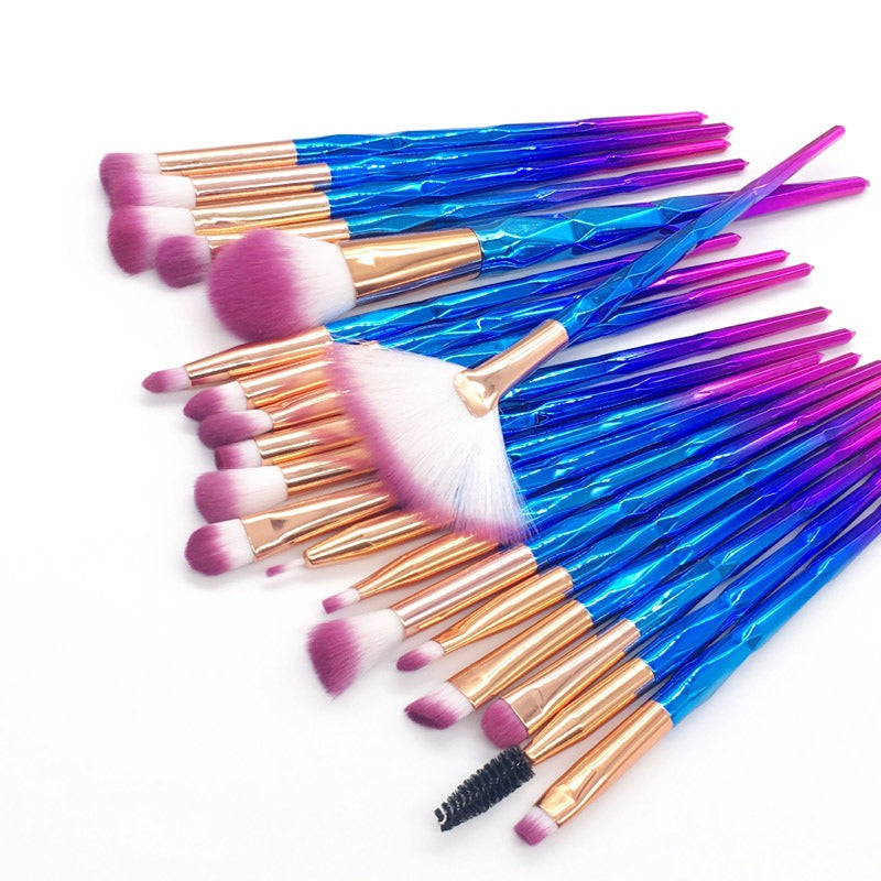 20 Piece Diamond Handle Eyeshadow Makeup Brush Multifunctional Tool Set