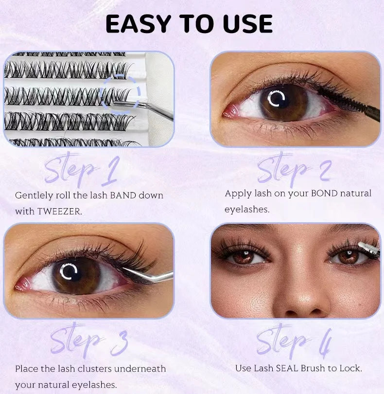Natural Look 120 Cluster False Eyelash DIY Extension Kit