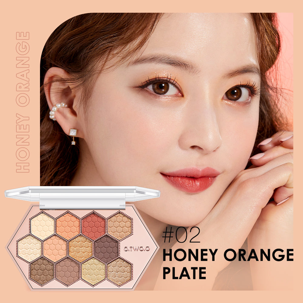 Honeycomb Hexagonal Diamond Eyeshadow Palette Natural Highlight 12 Colors