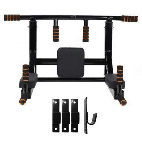 Wall Mounted Pull Up Bar Sandbag Rack Indoor Outdoor Fitness