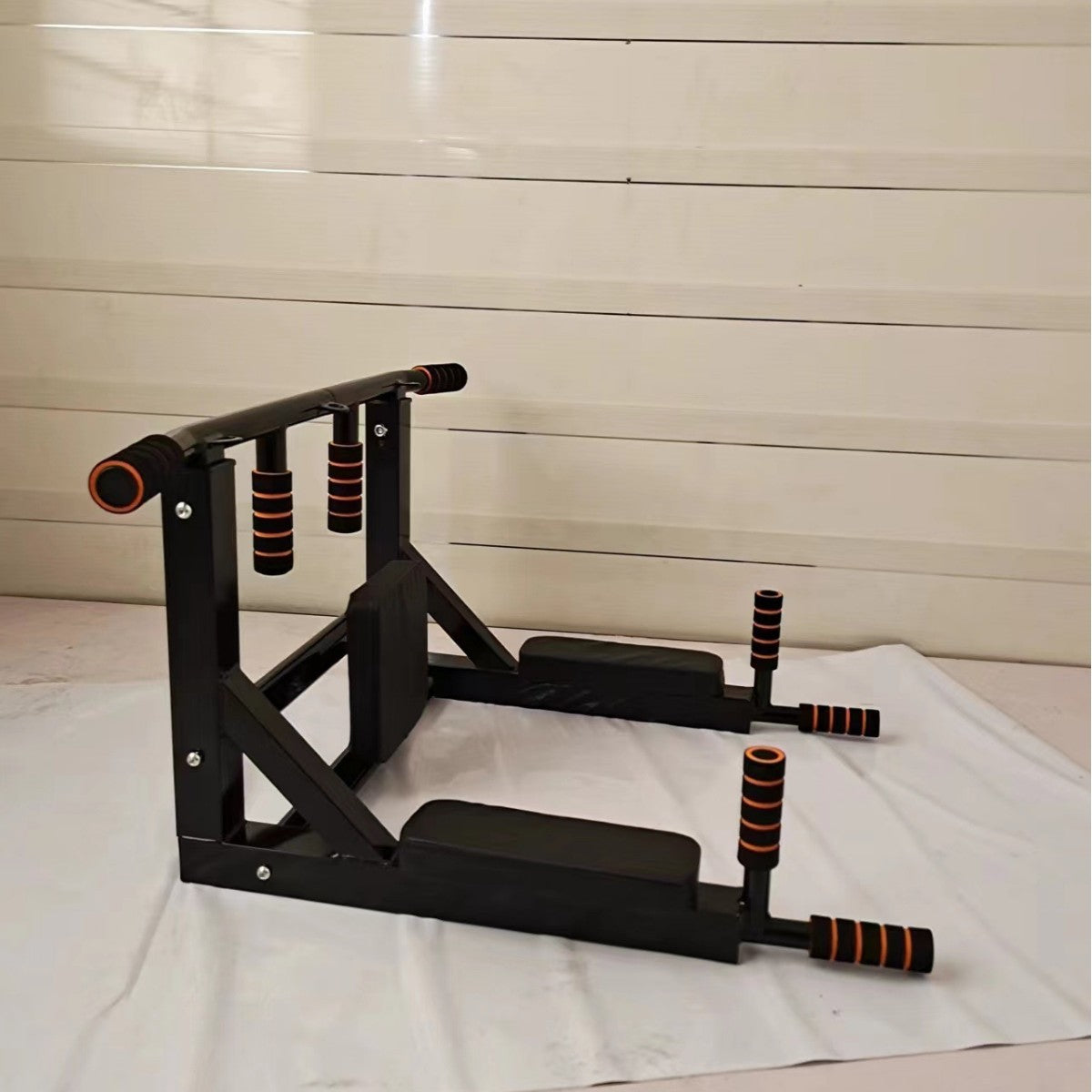 Wall Mounted Pull Up Bar Sandbag Rack Indoor Outdoor Fitness