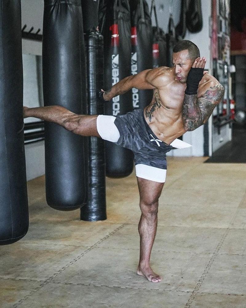 Men’s Camo Running Shorts 2-in-1 Quick Dry Gym Training