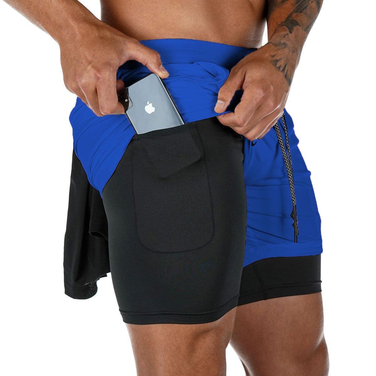 Men’s Camo Running Shorts 2-in-1 Quick Dry Gym Training