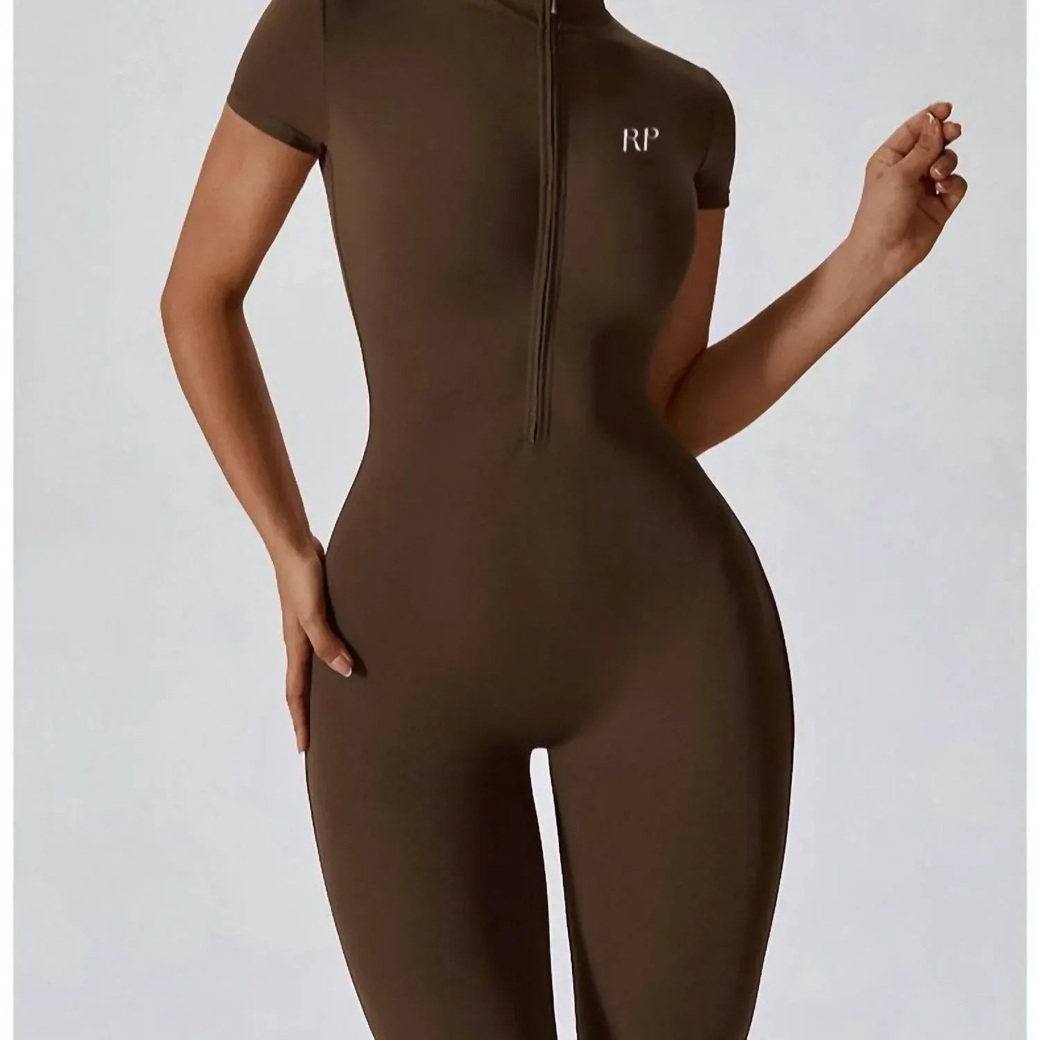 Scuba Short Sleeve Zip Jumpsuit