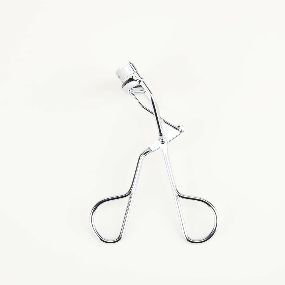 2-in-1 Eyelash Curler and Tweezer Set Silver Travel Friendly
